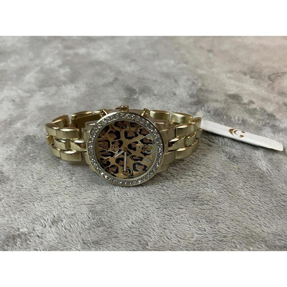 Charming Charlie leopard gold bling watch !! Needs Battery !! NWT !!